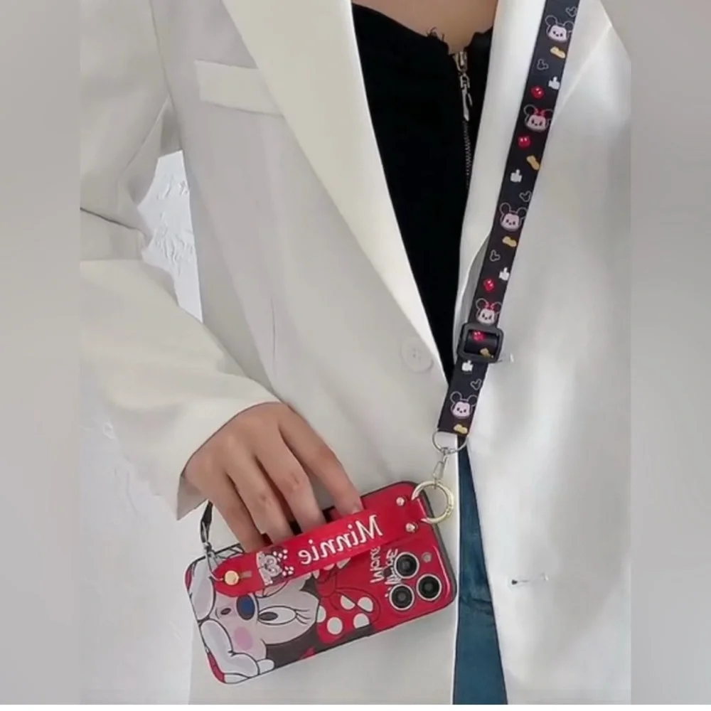 Minnie Mouse Red Phone Case with Strap